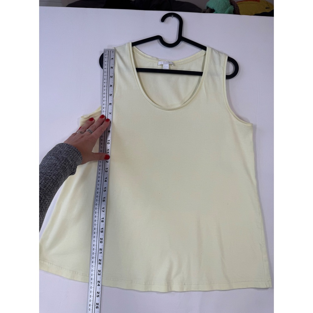 COS Tank Top Scoop Neck Yellow Pastel Size S Minimalist Summer Basic - Picture 5 of 8